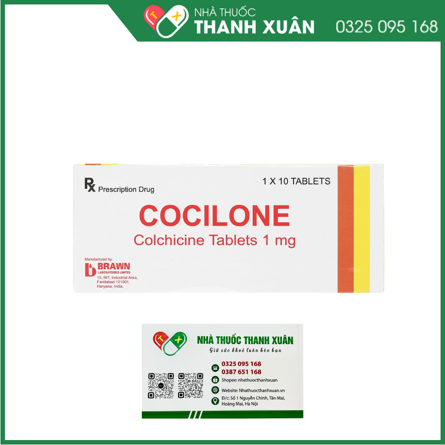 Cocilone 1mg điều trị và dự phòng cơn gout cấp